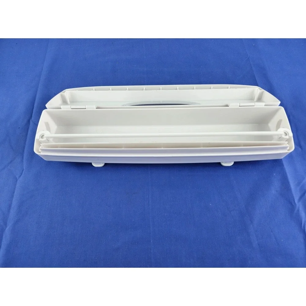 WRAPTASTIC DISPENSER‎ PULL PRESS WRAP FOOD Plastic Wrap Organizer White